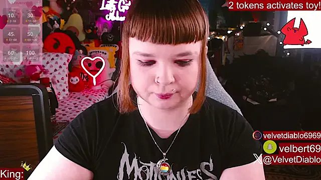 VelvetDiablo — Shirt off, titties out!